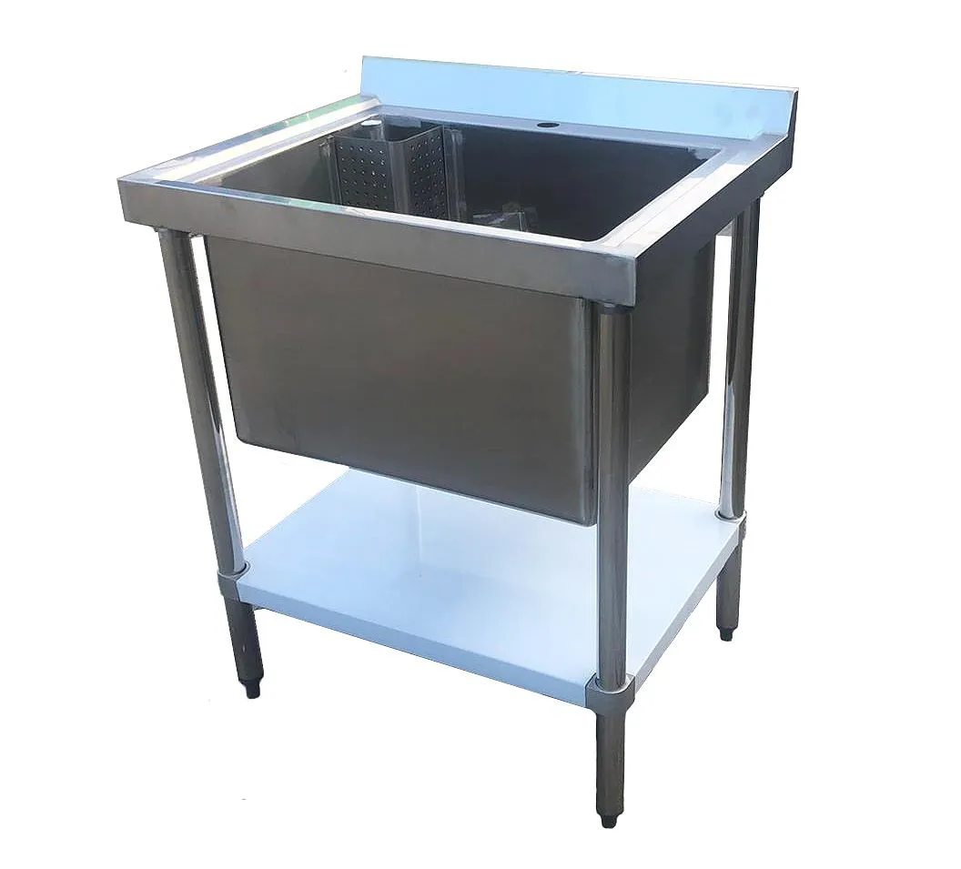 Empire Stainless Steel Midi Pot Wash Sink with Undershelf - PW-750-CB-1