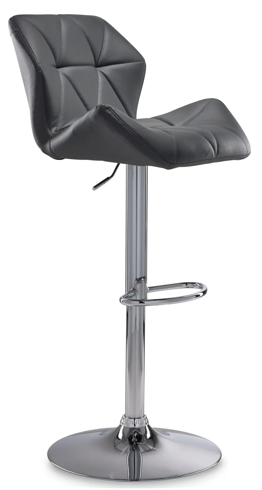 Esme Bar-Height Stool - Grey/Chrome