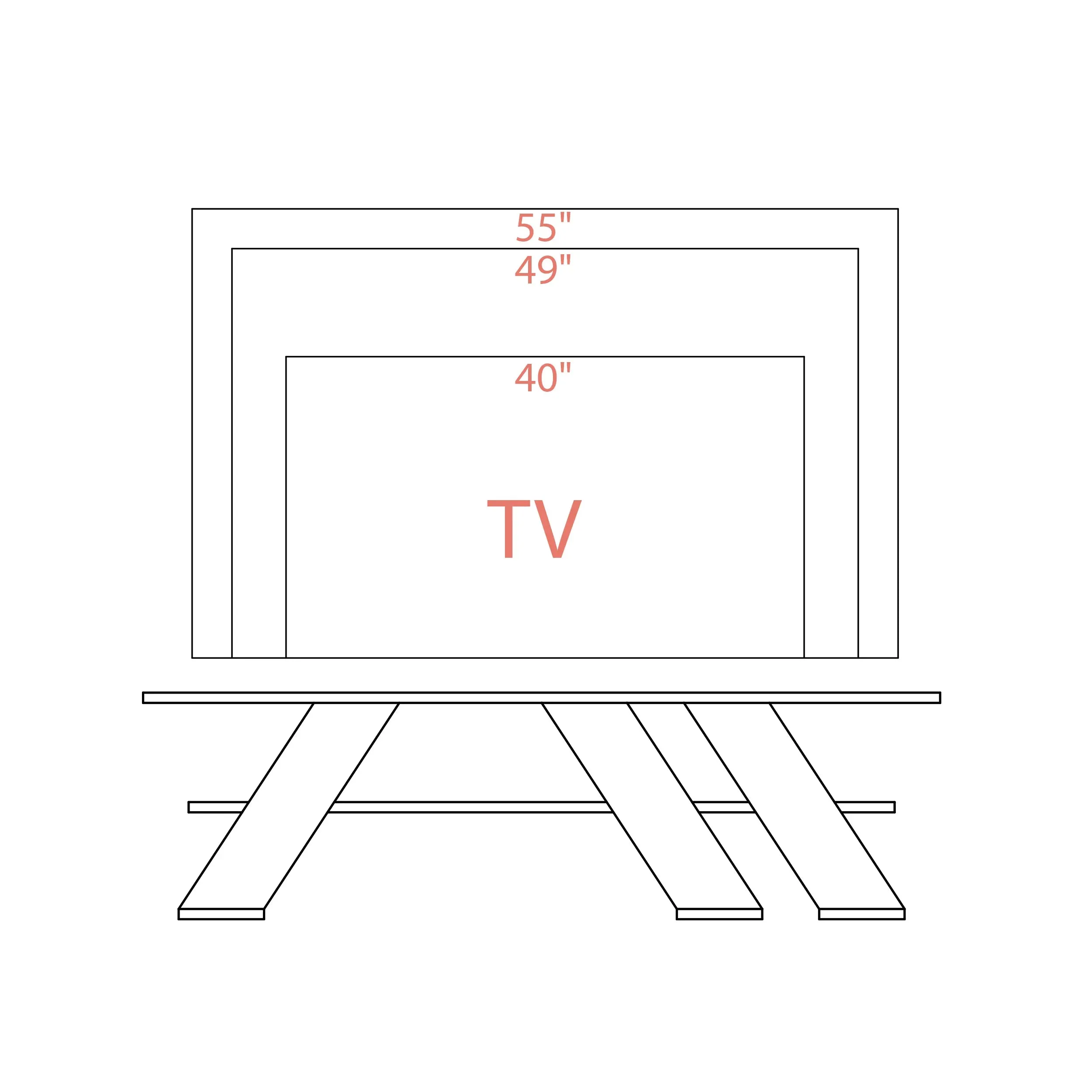 Fella Modern TV Stand Multimedia Centre 140cm 55"