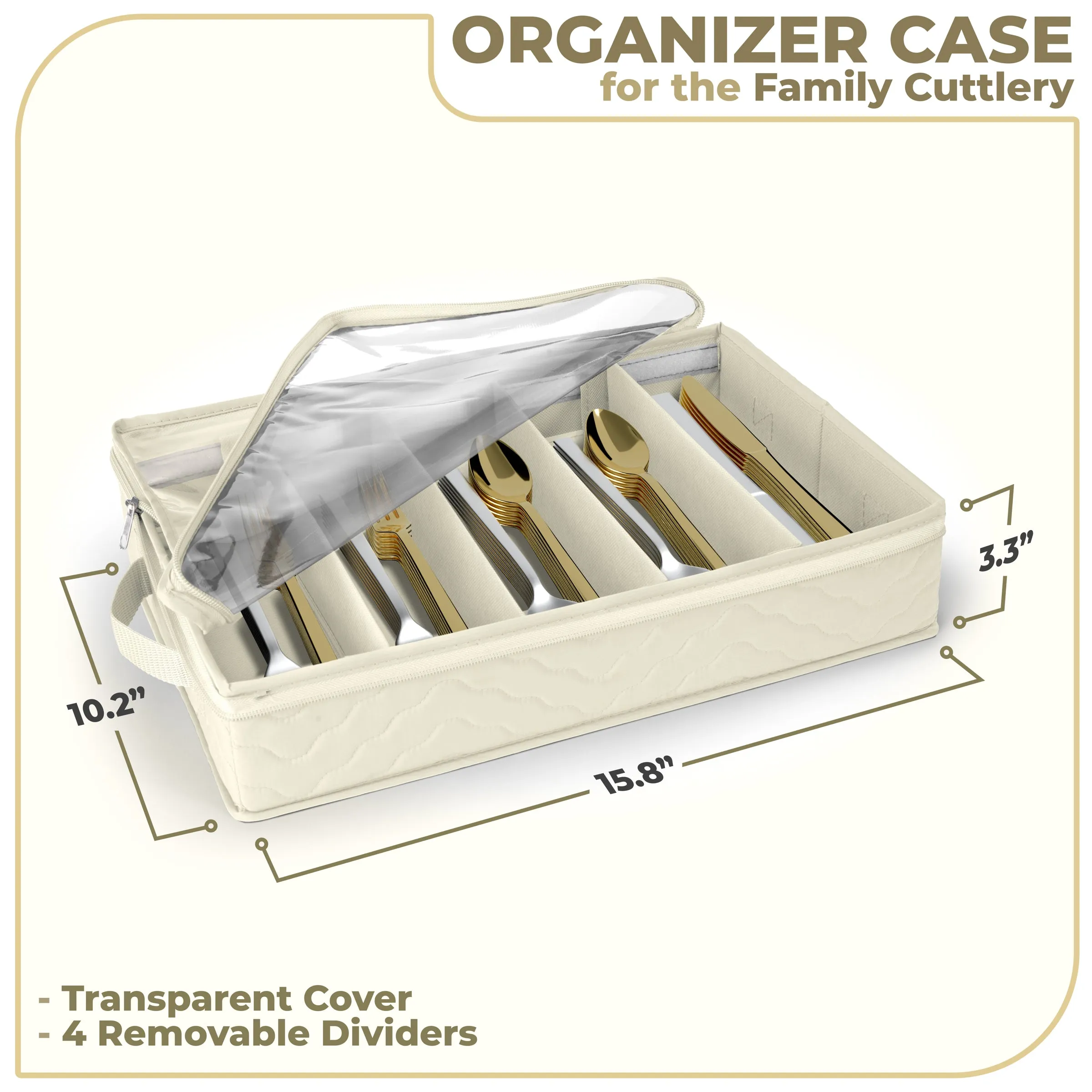 Flatware & Utensil Storage Quilted Case