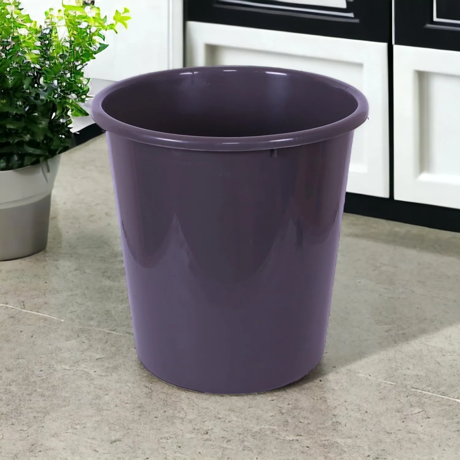 Heart Home Dustbin | Open Dustbin | Plastic Garbage Dustbin | Dustbin For Kitchen | Dustbin For Bathroom | Office Dustbin | Plain Sada Dustbin | 7 LTR | 066 | Gray