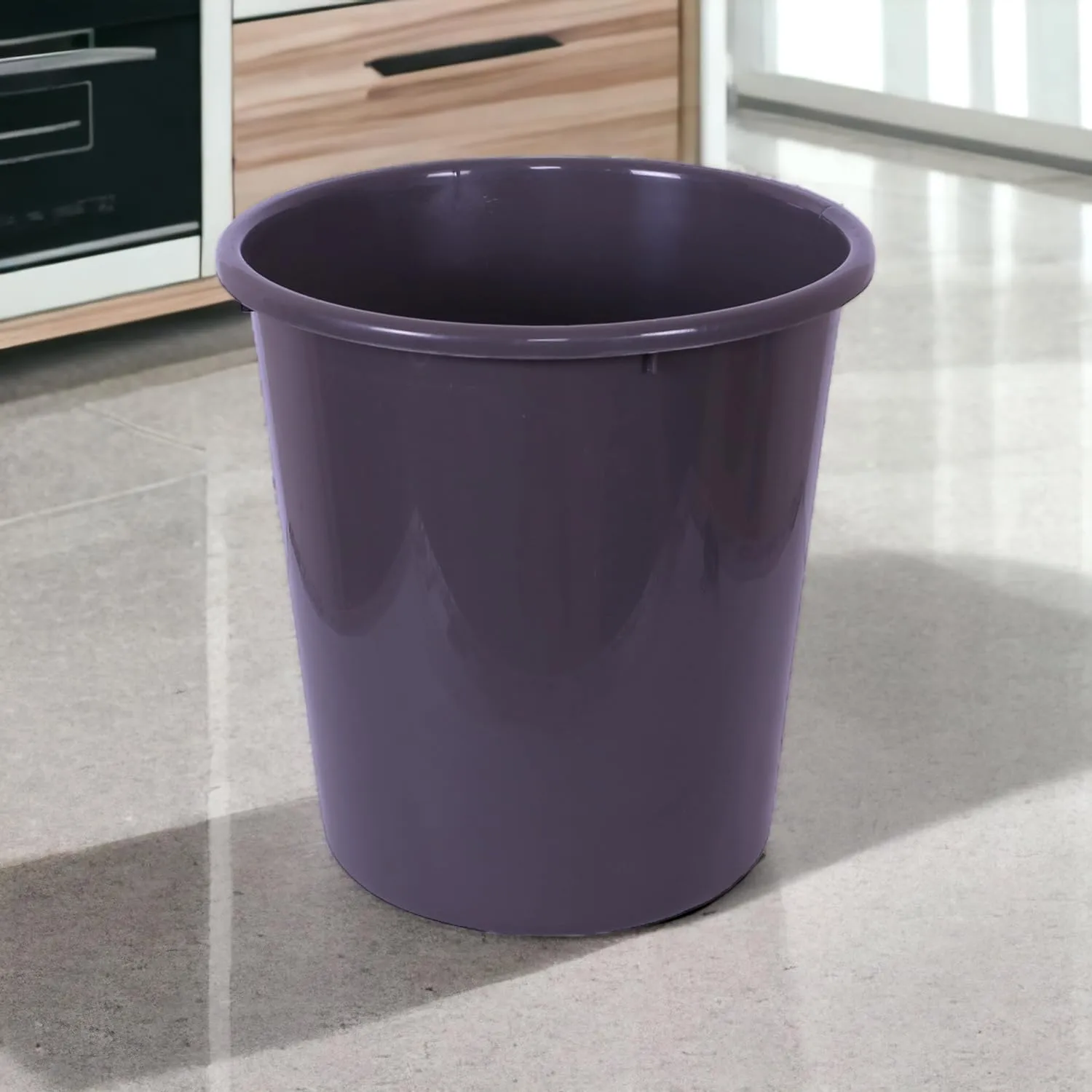 Heart Home Dustbin | Open Dustbin | Plastic Garbage Dustbin | Dustbin For Kitchen | Dustbin For Bathroom | Office Dustbin | Plain Sada Dustbin | 7 LTR | 066 | Gray