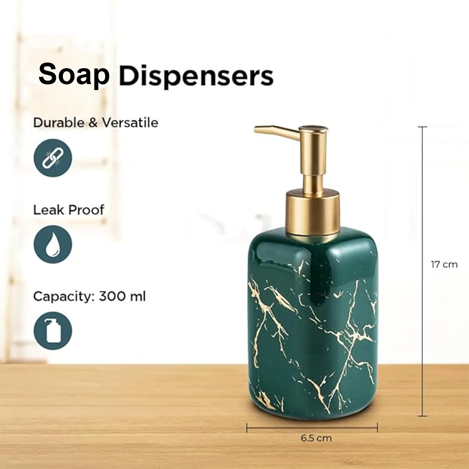 Homestic Liquid Soap Dispenser | Handwash Soap Dispenser | Soap Dispenser for Wash Basin | Shampoo Dispenser Bottle | Bathroom Dispenser Bottle | 300 ml | Gray