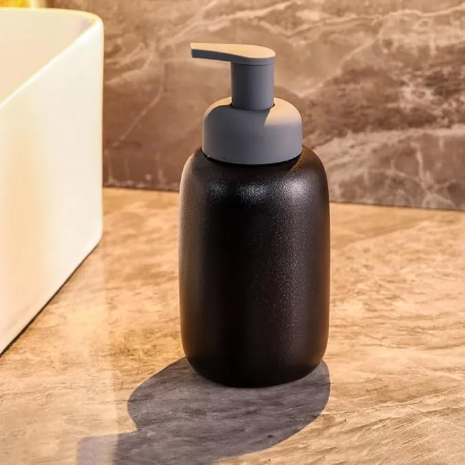 Homestic Liquid Soap Dispenser | Handwash Soap Dispenser | Soap Dispenser for Wash Basin | Shampoo Dispenser Bottle | Bathroom Dispenser Bottle | JY00012 | 400 ml | Black