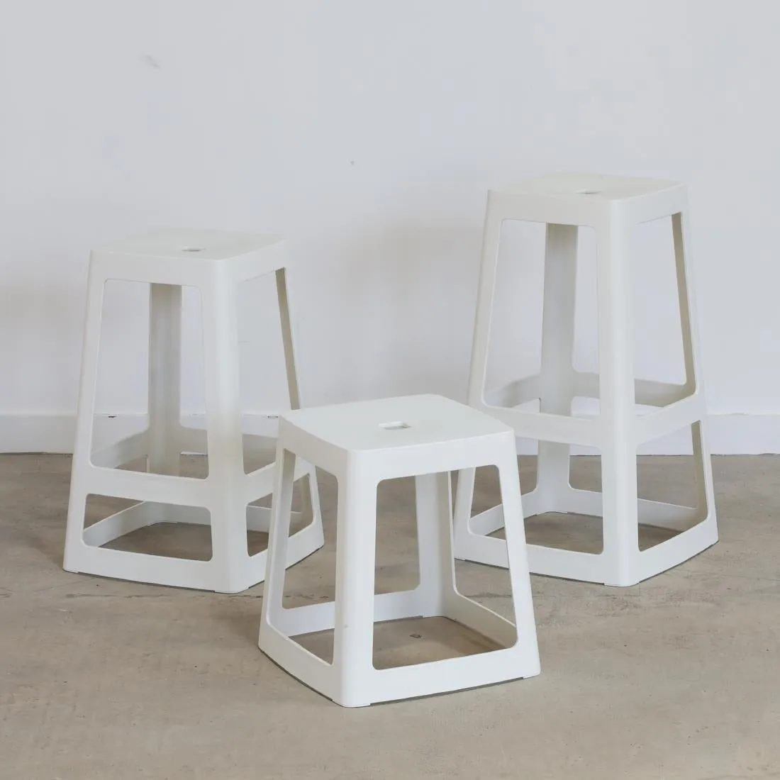 HX770 Origin Base Stool Traffic White 400x400x440mm (Pack of 2)