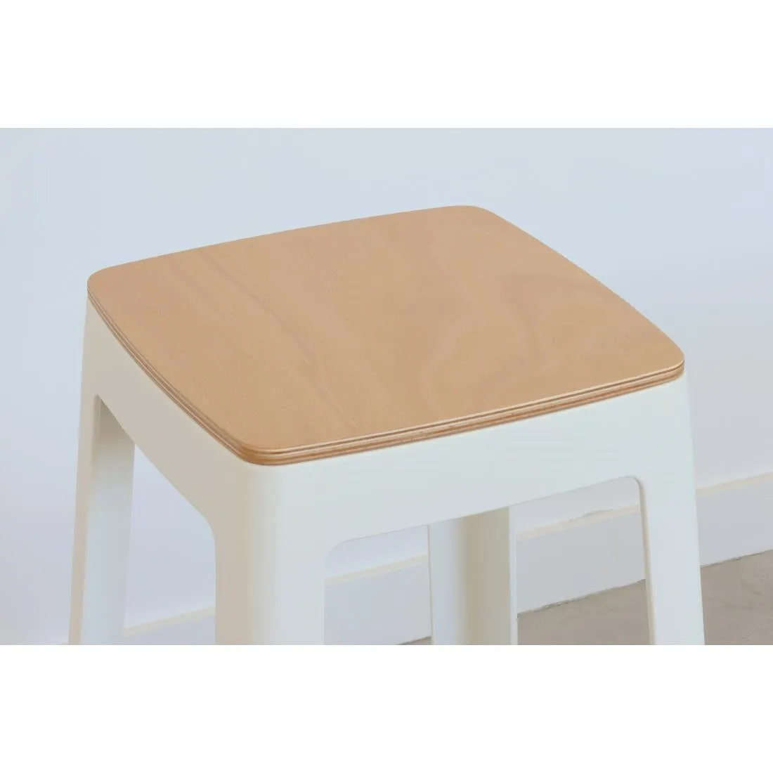 HX770 Origin Base Stool Traffic White 400x400x440mm (Pack of 2)