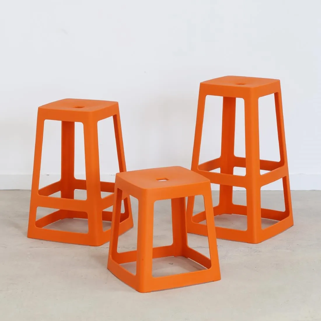 HX772 Origin Base Stool Signal Orange 400x400x440mm (Pack of 2)