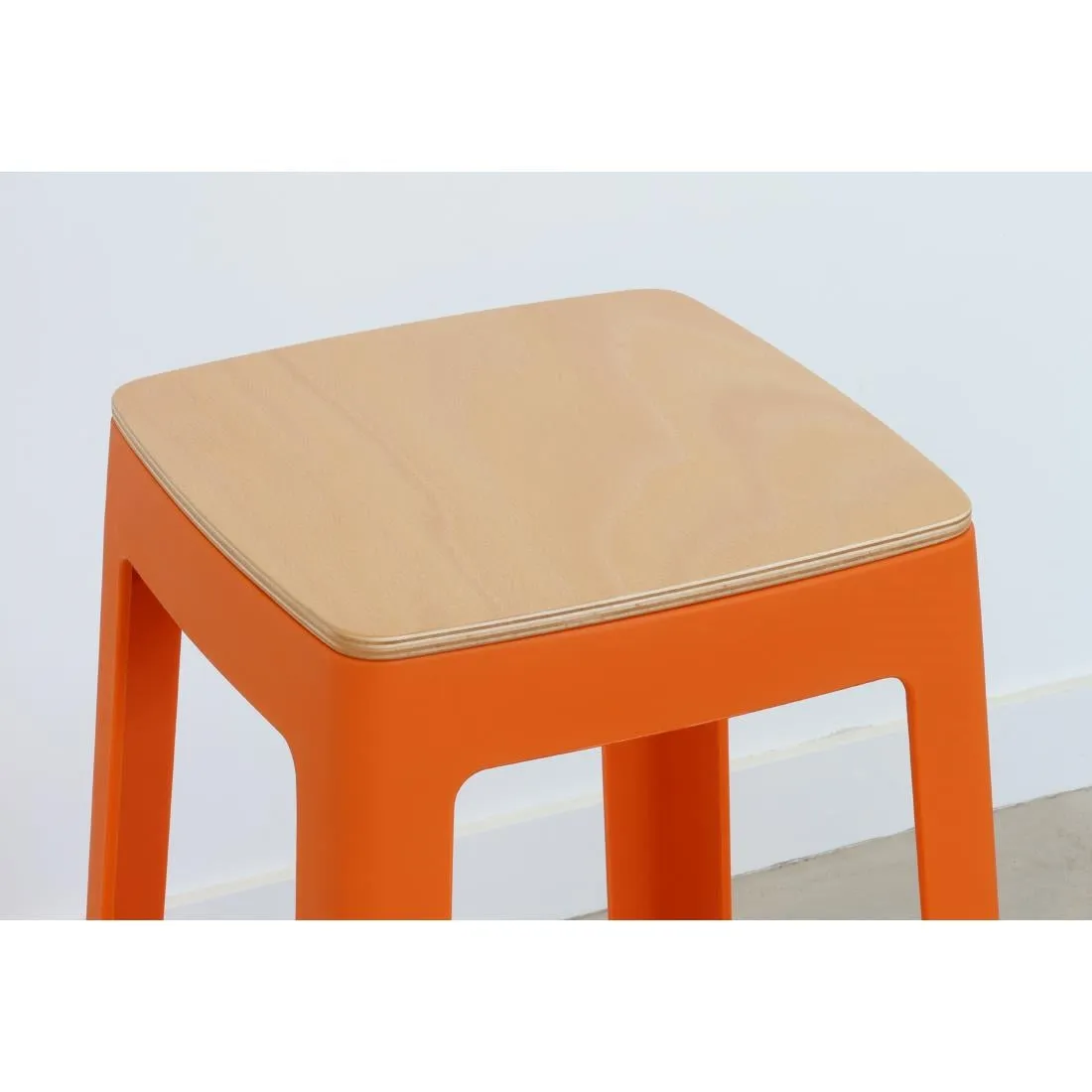 HX772 Origin Base Stool Signal Orange 400x400x440mm (Pack of 2)