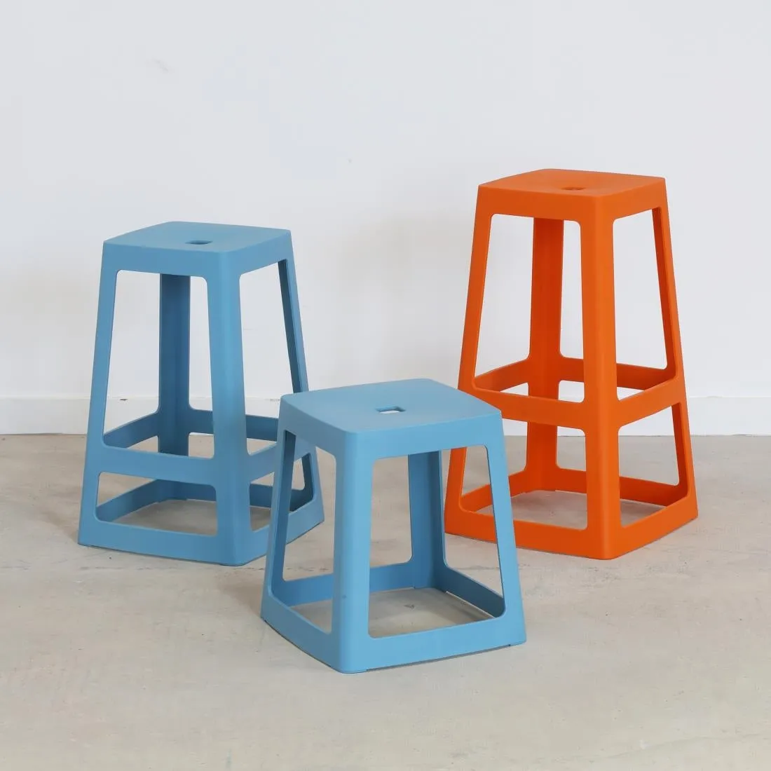 HX773 Origin Base Stool Pastel Blue 400x400x440mm (Pack of 2)