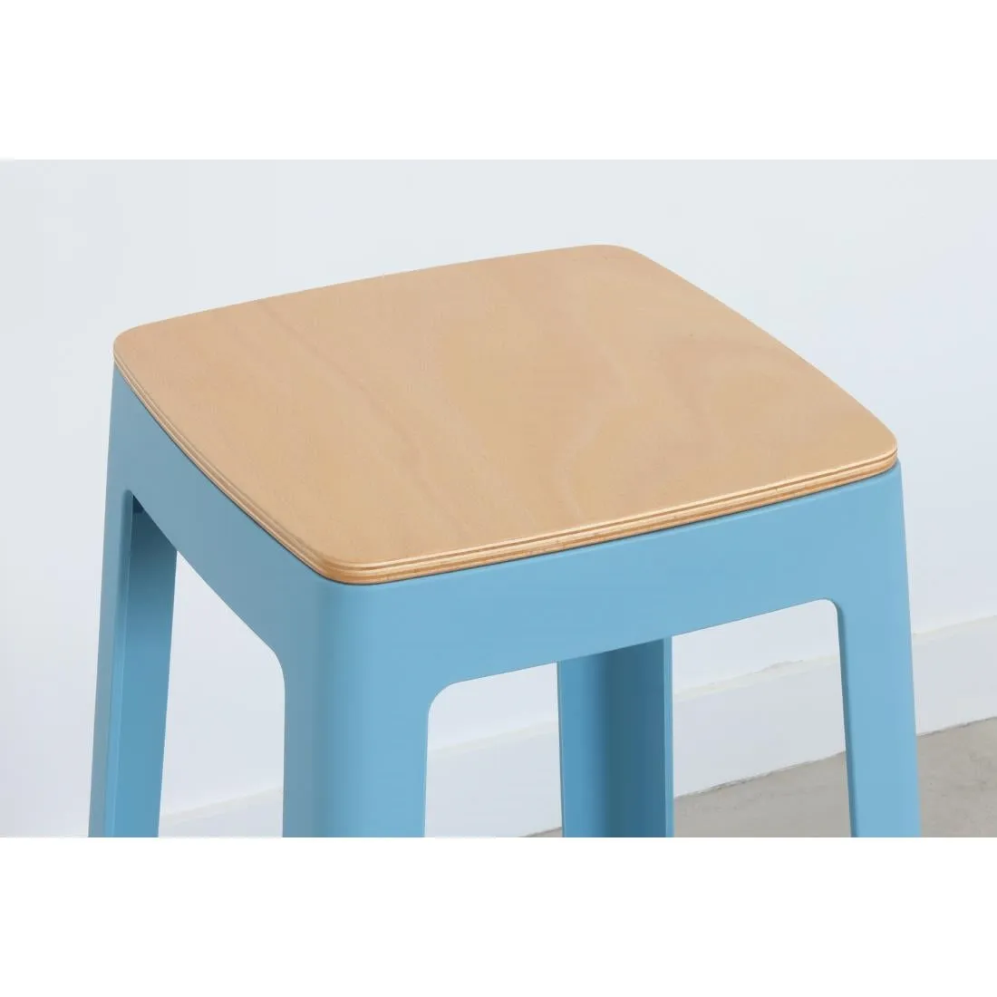 HX773 Origin Base Stool Pastel Blue 400x400x440mm (Pack of 2)