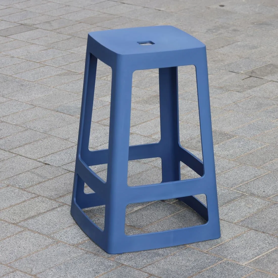 HX782 Origin Base Mid Stool Violet Blue 430x430x560mm (Pack of 2)