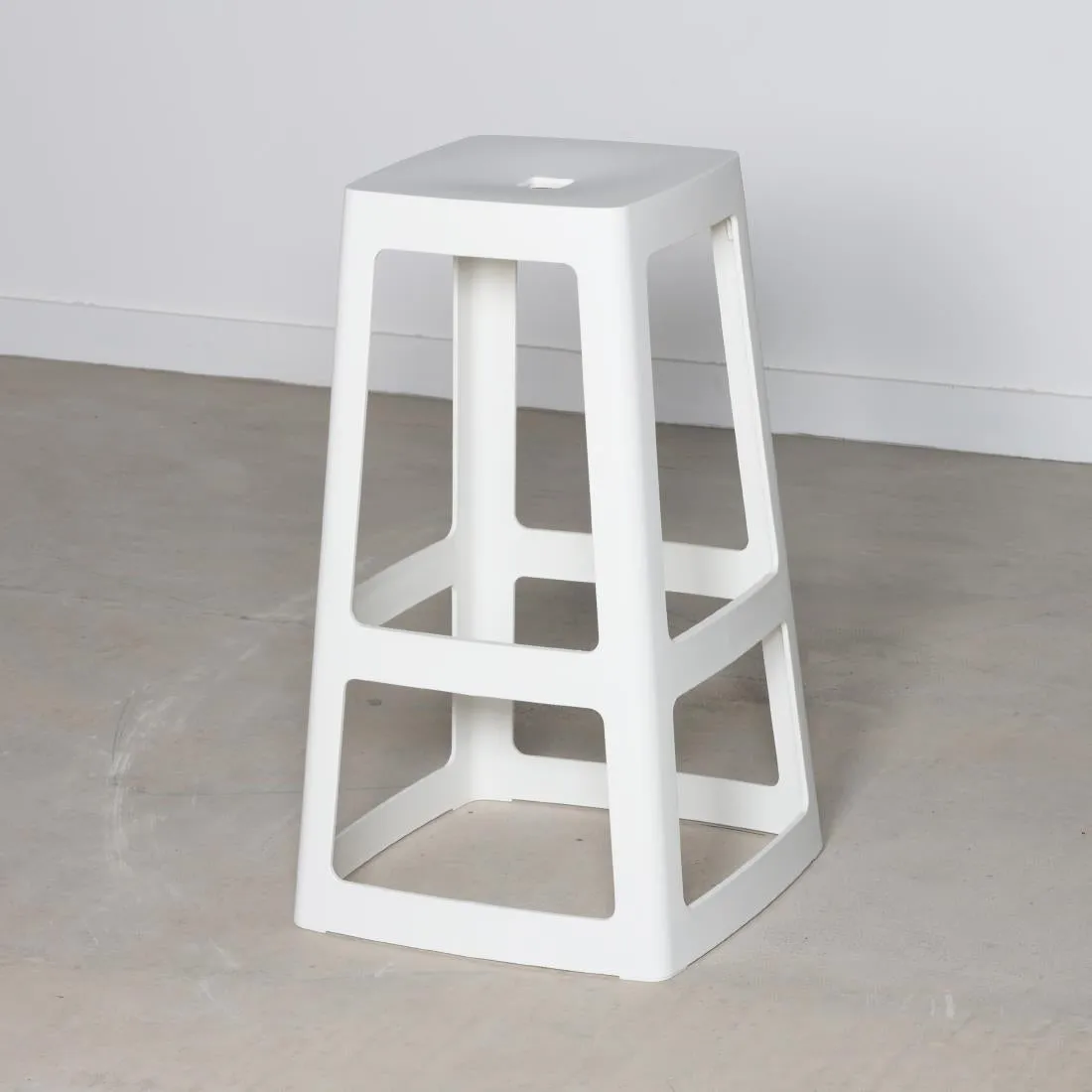 HX786 Origin Base High Stool Traffic White 440x440x750mm (Pack of 2)