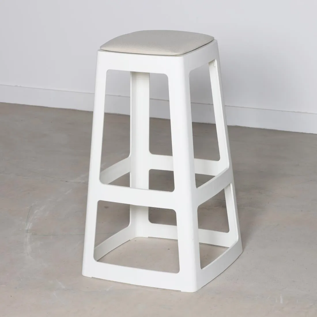 HX786 Origin Base High Stool Traffic White 440x440x750mm (Pack of 2)