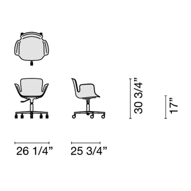 Juli Plastic Adjustable Task Chair