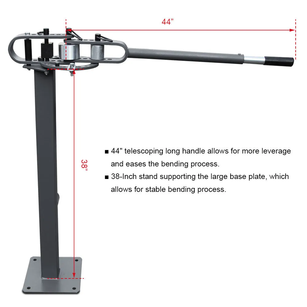 KAKA Industrial YP-38 Floor Type Metal Bender, Sturdy and Versatile Compact Metal Bender with 7 Dies