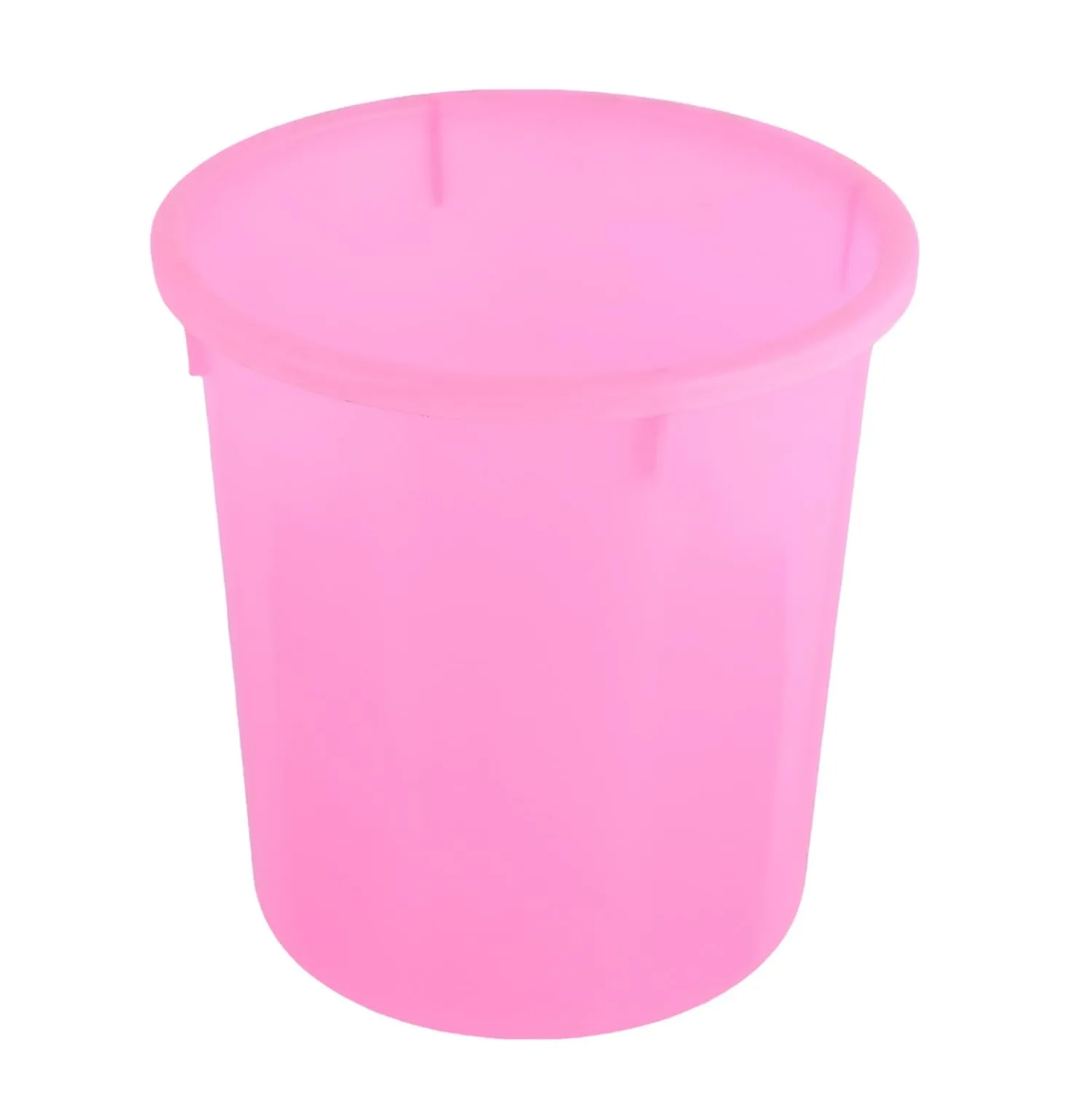 Kuber Industries Dustbin | Open Dustbin | Plastic Garbage Dustbin | Dustbin for Kitchen | Dustbin for Bathroom | Office Dustbin | Plain Sada Dustbin | 7 LTR | Pink