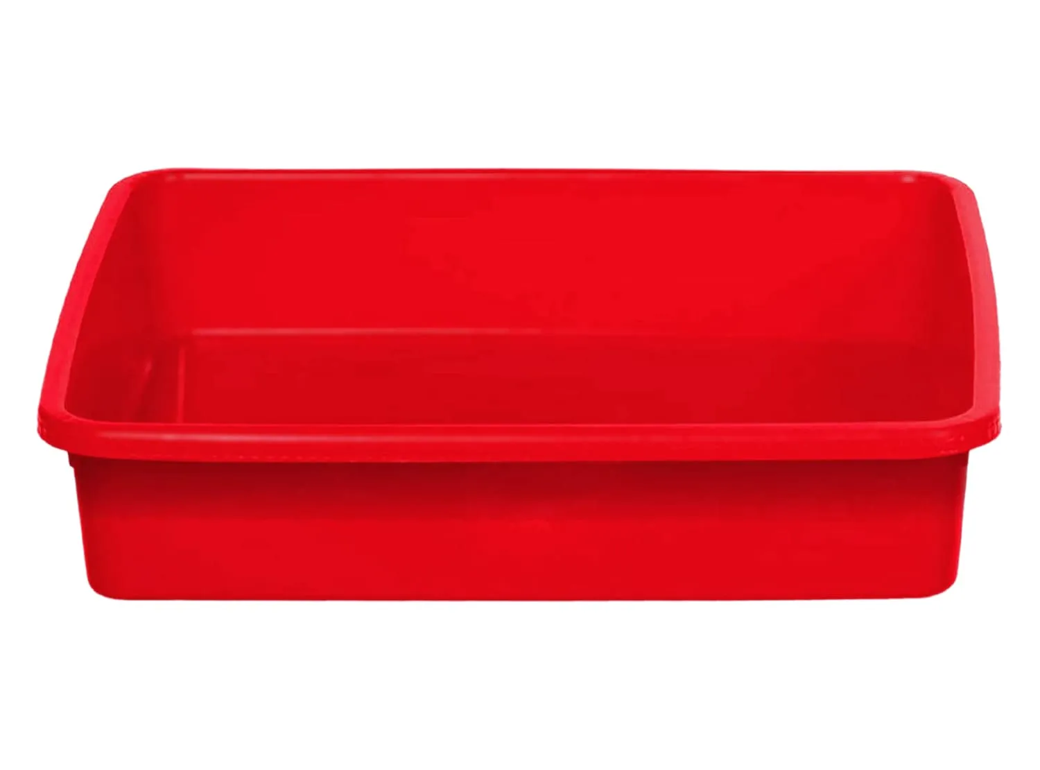 Kuber Industries Plastic Storage Large Tray Organizer, Stackable Tray for Projects, Painting, Beads, Organizing Supply Pack of 4 (Red)