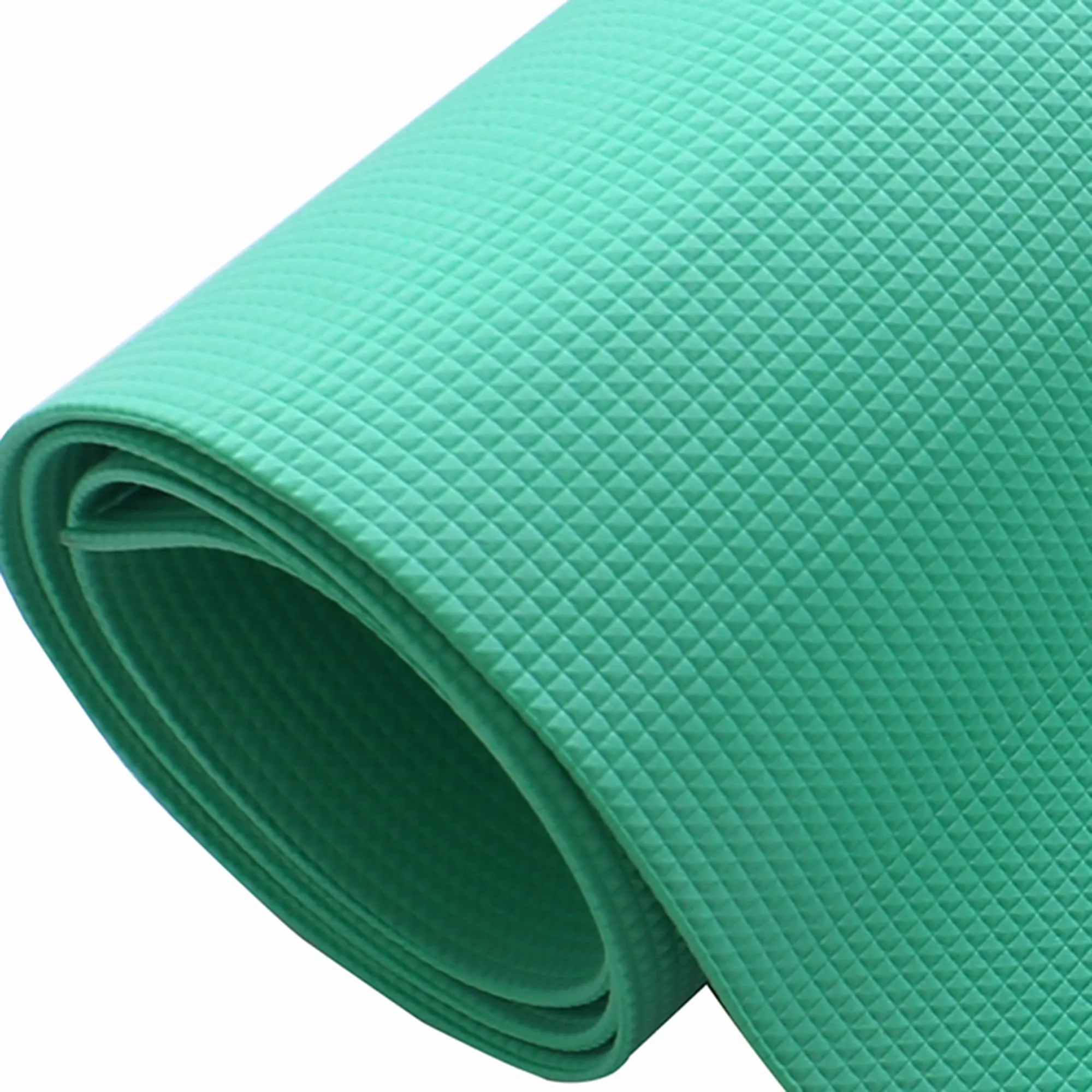 Kuber Industries Yoga Mat | Eva Foam Workout Mat | Anti-Skid Exercise Mat | Gym Yoga Mat | Yoga Mat for Women | Yoga Mat for Men | 4 MM | Green