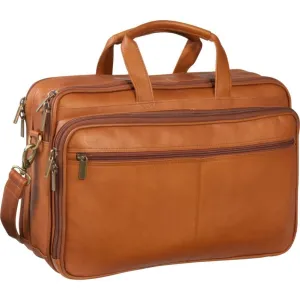 Le Donne Leather Dual Compartment Laptop Briefcase