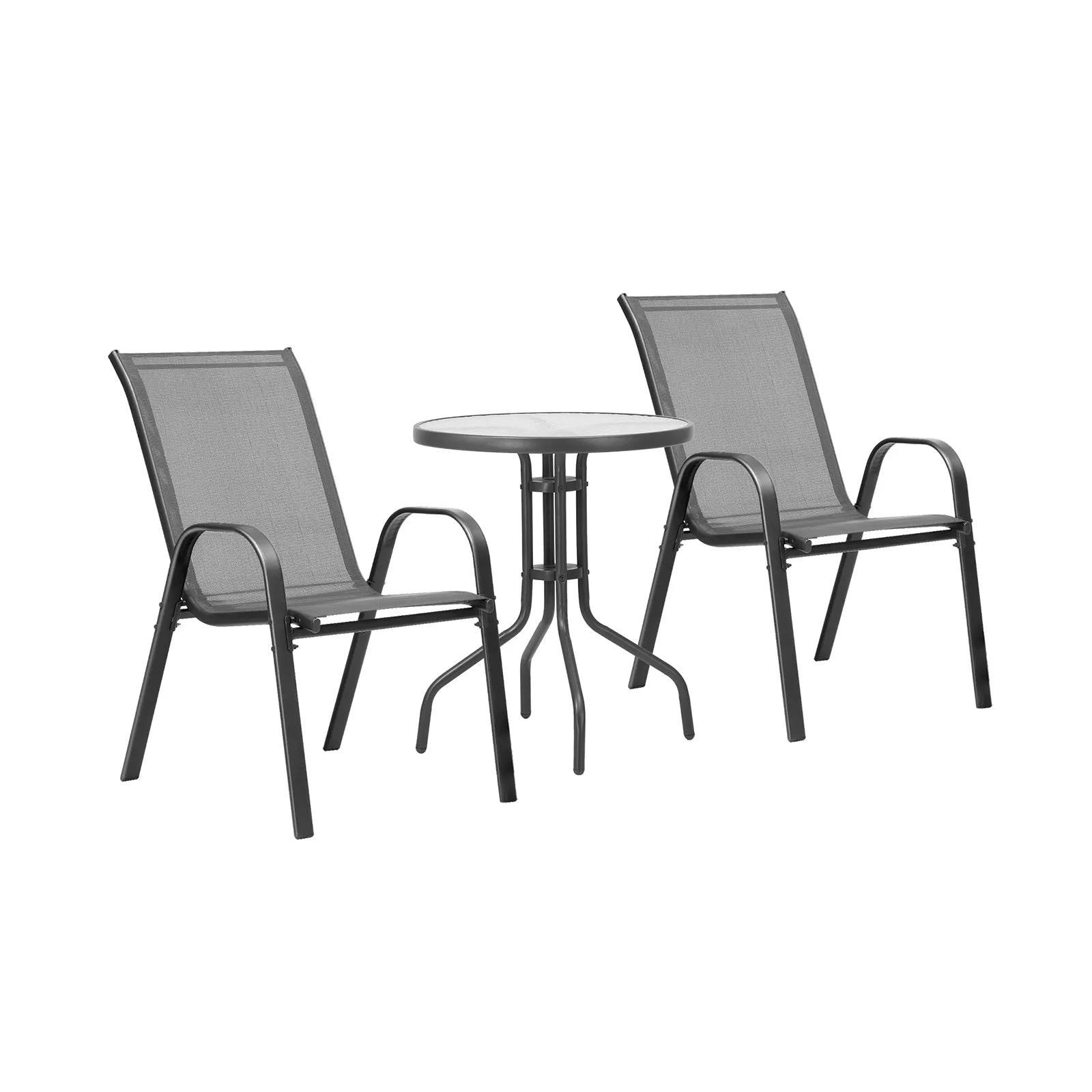 Livsip Outdoor Bistro Set Dining Chairs Table Patio Furniture 3 Piece