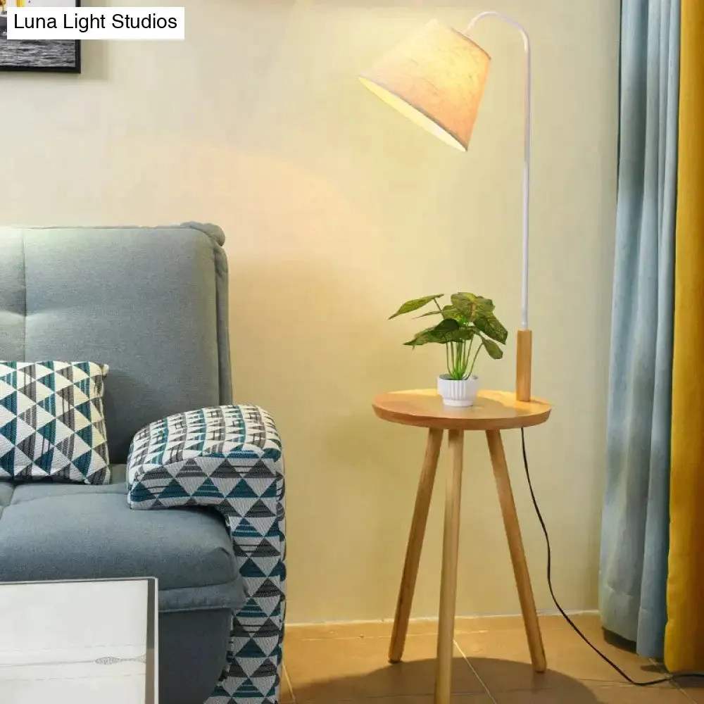 Log Floor Lamp Creative Living Room Sofa Coffee Table Study Balcony Personality Small Table Cloth Cover Vertical Table Lamp