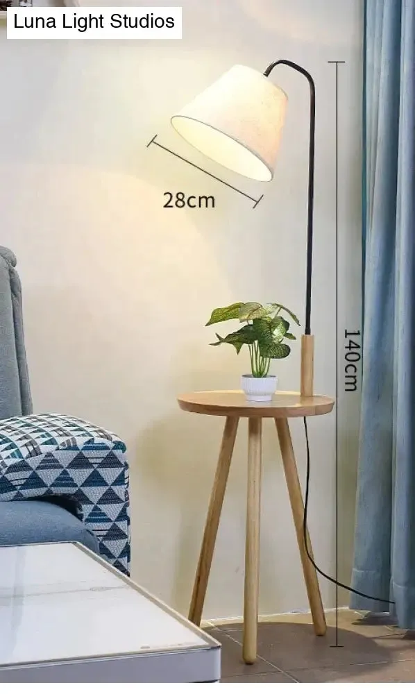 Log Floor Lamp Creative Living Room Sofa Coffee Table Study Balcony Personality Small Table Cloth Cover Vertical Table Lamp