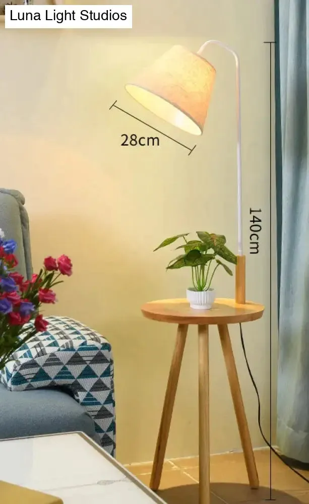 Log Floor Lamp Creative Living Room Sofa Coffee Table Study Balcony Personality Small Table Cloth Cover Vertical Table Lamp