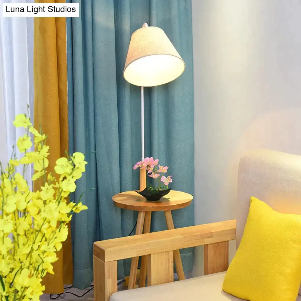 Log Floor Lamp Creative Living Room Sofa Coffee Table Study Balcony Personality Small Table Cloth Cover Vertical Table Lamp