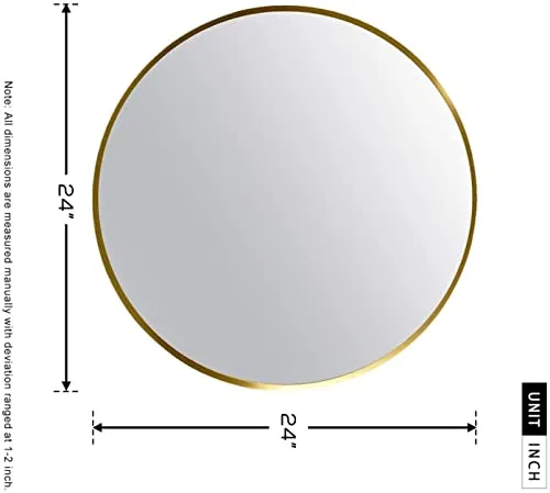 LUPPRA Round Wall Mounting Mirror with Light | Bathroom Mirror,Venity Mirror,Smart Mirror Size 24X24 inch | LED Mirror 3 Tone (Cool White, Natural White, Warm White).