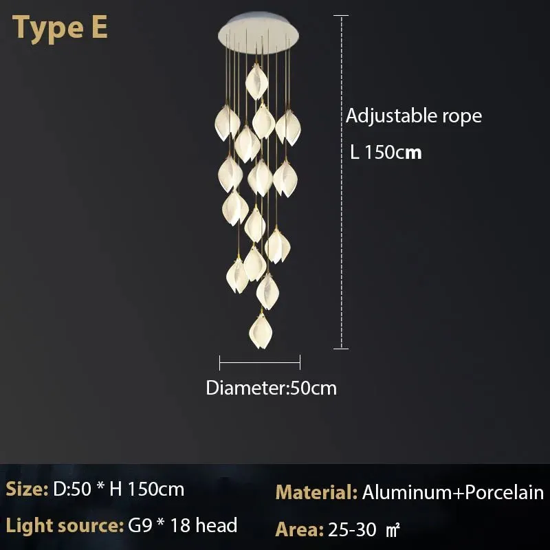 Luxury Pendant Light with Adjustable Lamp