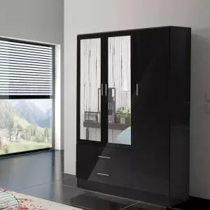 Manali 3-Door High Gloss Wardrobe - Sleek and Stylish