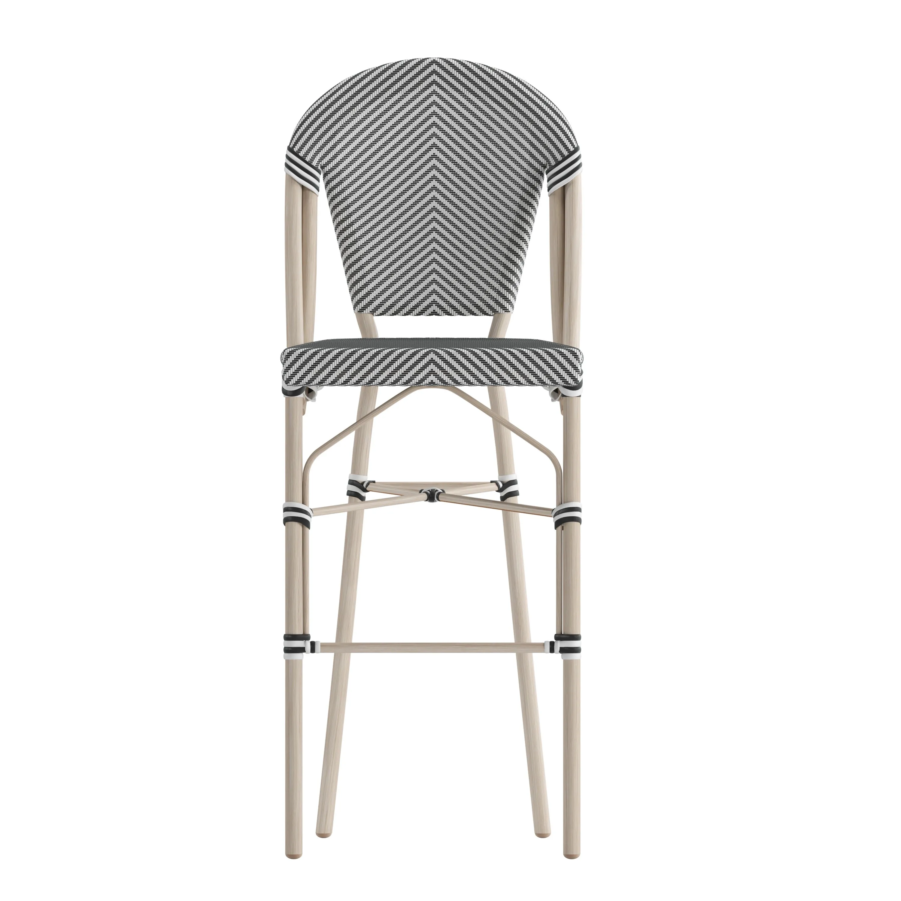 Marseille Stackable Indoor/Outdoor Bistro 30" High Barstool, Commercial Grade