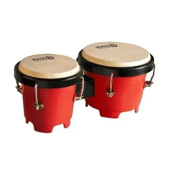 Mini Bongos Tunable 4 1/2 And 5 Inch Shells Red