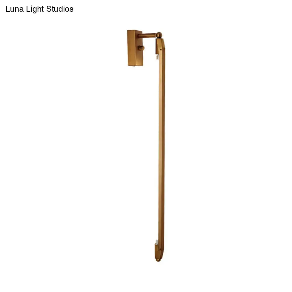 Modern Brass/Black Adjustable Wall Light Fixture - Stylish 1 Light Sconce for Living Room