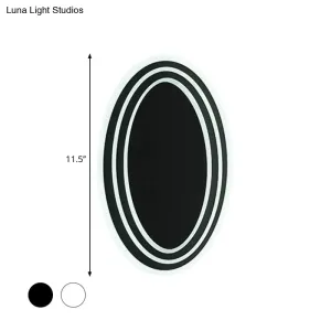 Modern LED Rotatable Wall Mount Light Fixture in Black/White with Warm/White Lighting