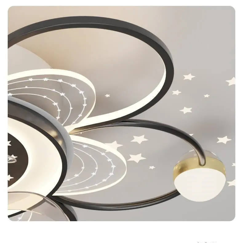 Modern Luxury Bedroom, Living Room Shaking Head Ceiling Fan Lamp