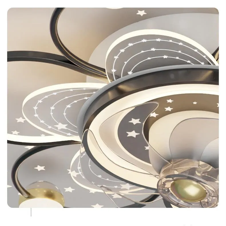 Modern Luxury Bedroom, Living Room Shaking Head Ceiling Fan Lamp