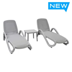 Nardi Alfa 3-piece Outdoor Patio Chaise Lounge Set