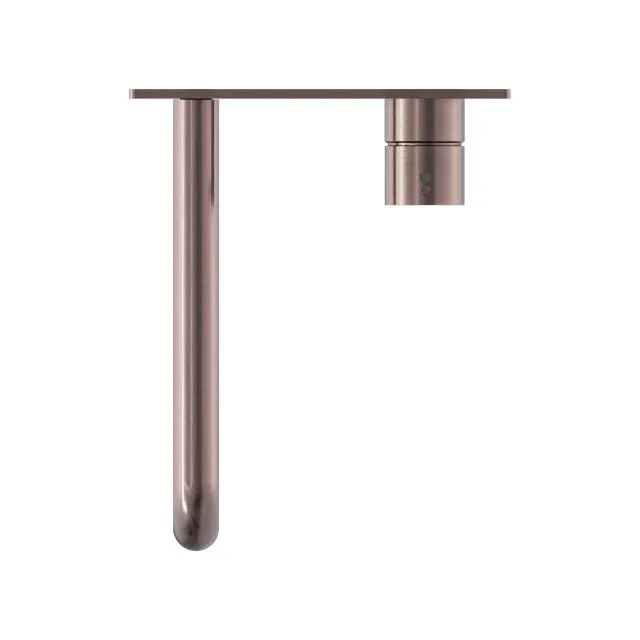 Nero Mecca Wall Basin/Bath Mixer Handle Up 230mm Brushed Bronze