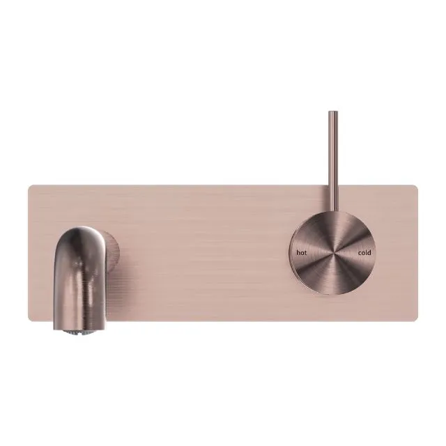 Nero Mecca Wall Basin/Bath Mixer Handle Up 230mm Brushed Bronze