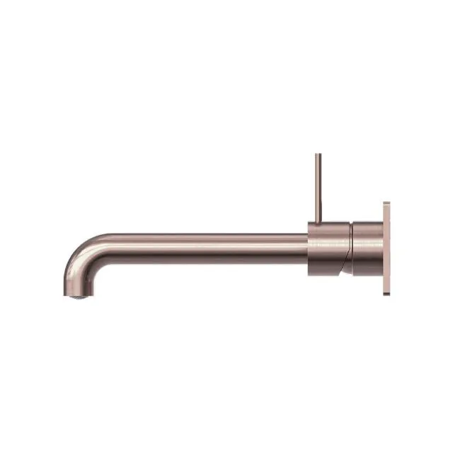 Nero Mecca Wall Basin/Bath Mixer Handle Up 230mm Brushed Bronze