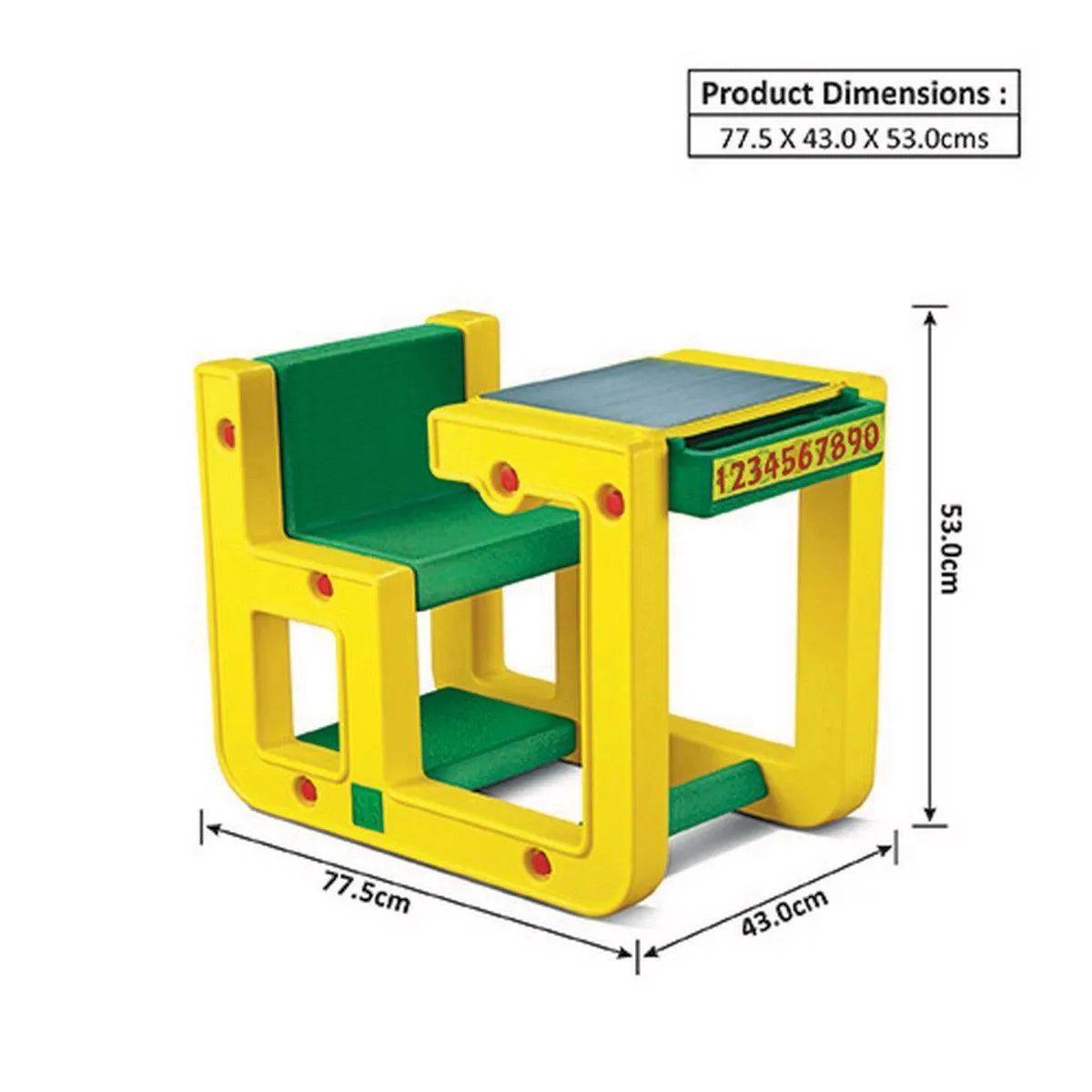 Ok Play Jack In The Box Single, Comfort And Safety For Two Kids, Perfect For Home And School, Yellow & Green, 2 to 4 Years