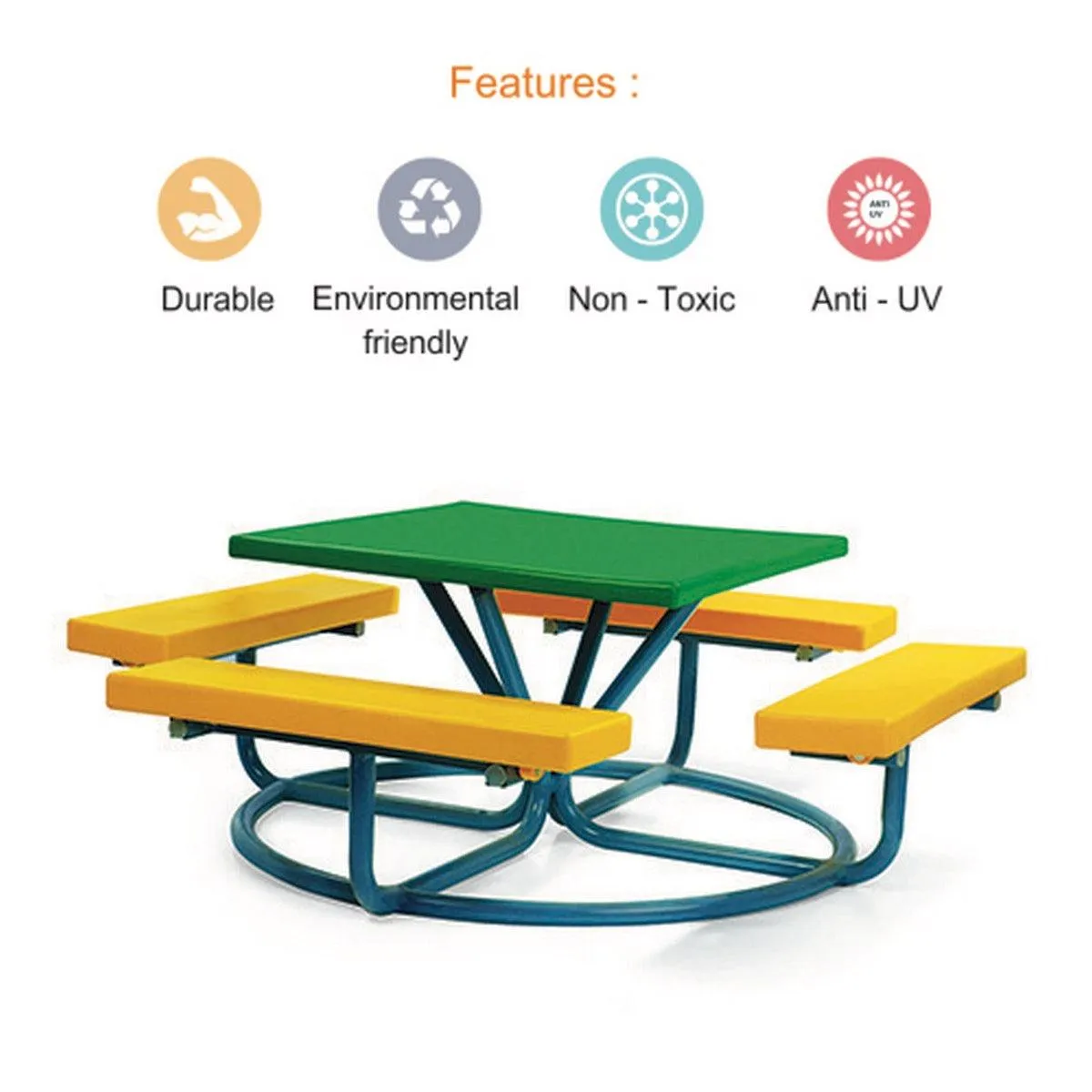 Ok Play Mini Conference Desk, Chair And Table For 18 Little Kids, Perfect For Home And School, Blue & Red, 2 to 4 Years