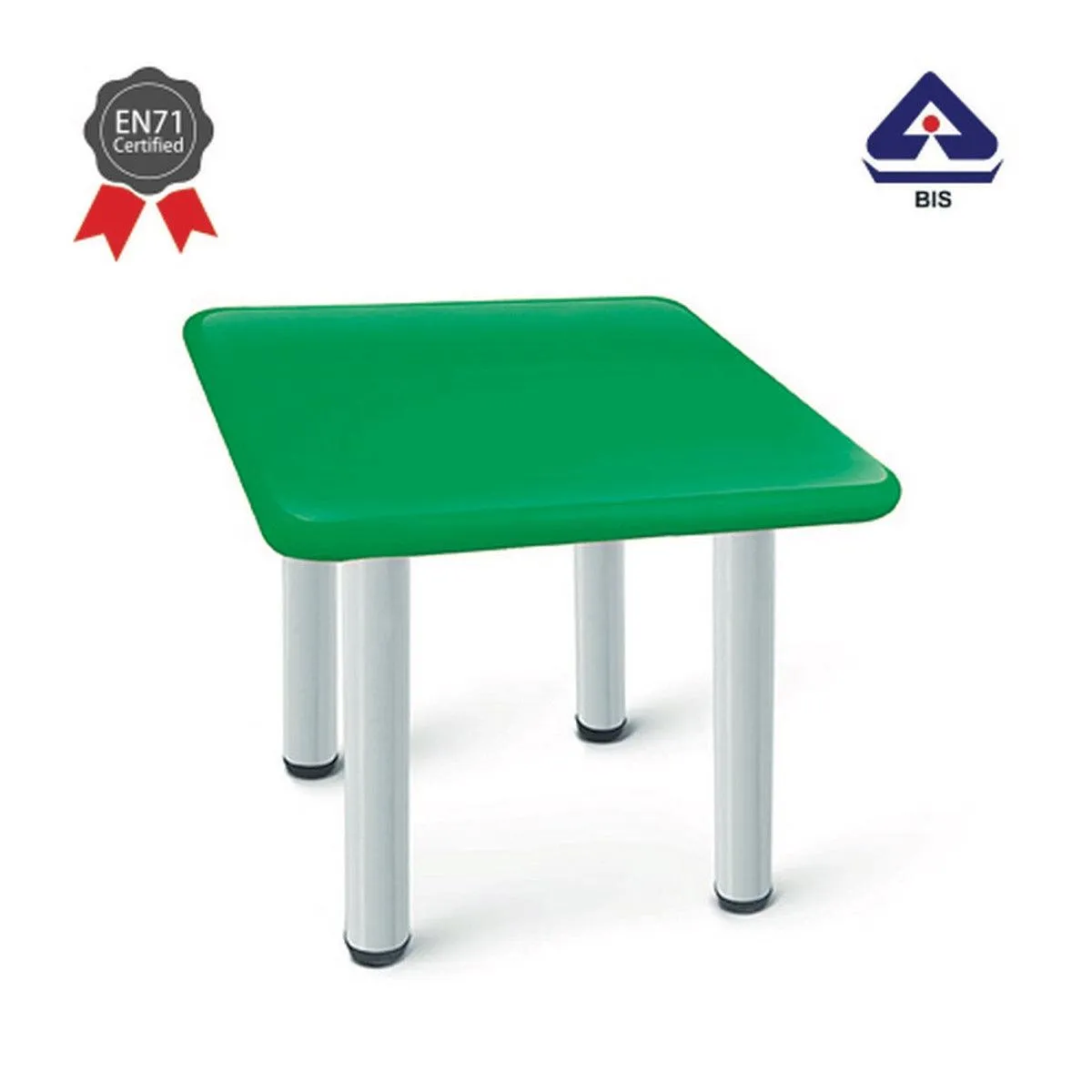 Ok Play Square Table, Smooth & Rounded Edges For Safety, Perfect For Home And School, Green, 2 to 4 Years