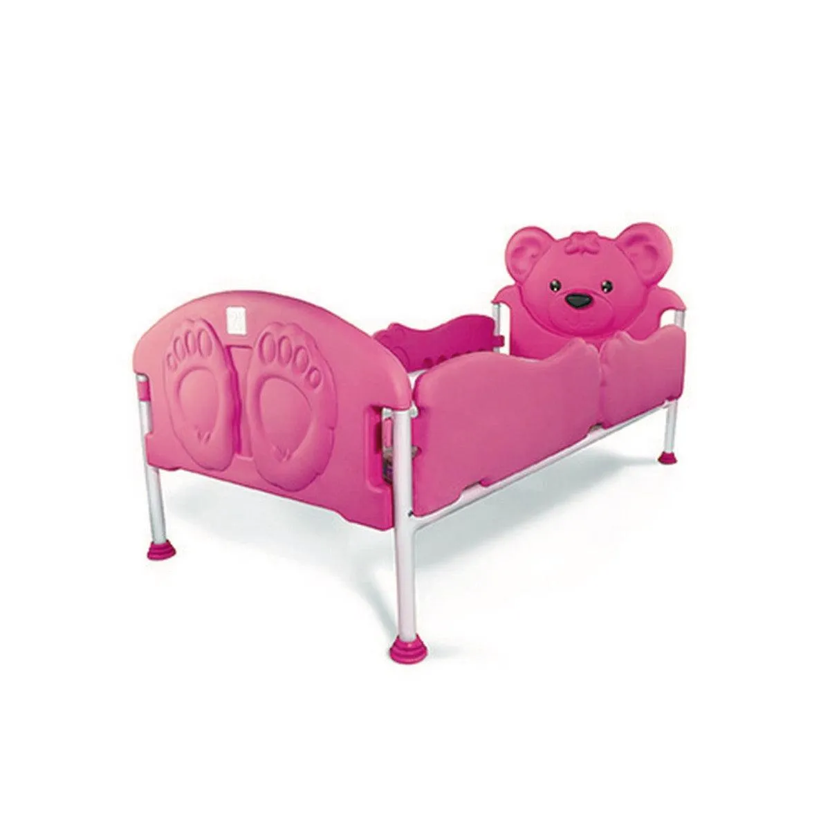 Ok Play Teddy Dreams Pink, Baby Bed, Small Bed, Perfect For Home And School, Pink