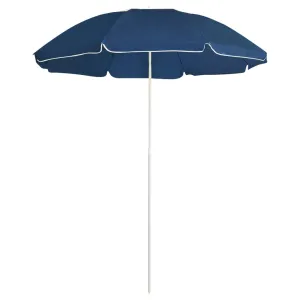 Outdoor Parasol with Steel Pole Blue 180 cm