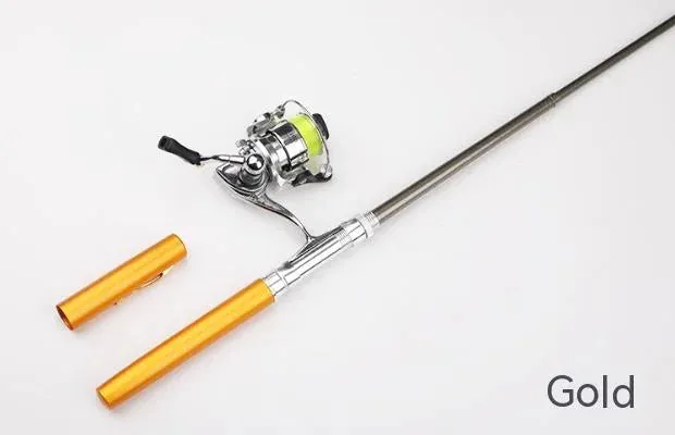 Pen Fishing Rod With Mini Metal Spinning Reel^