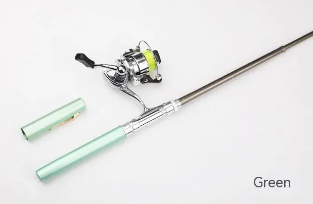 Pen Fishing Rod With Mini Metal Spinning Reel^