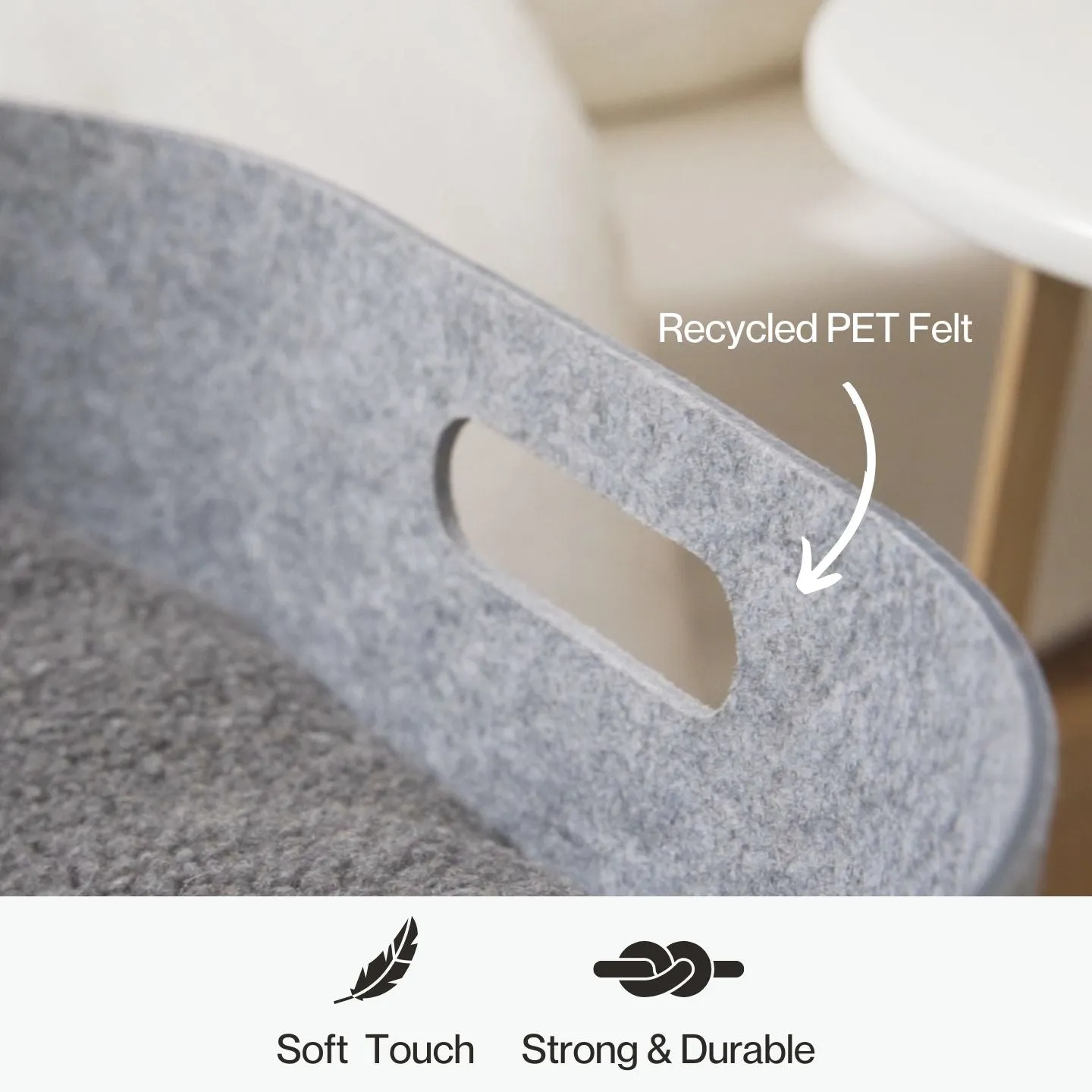 PetNest Bedside Pet Bed - Slate