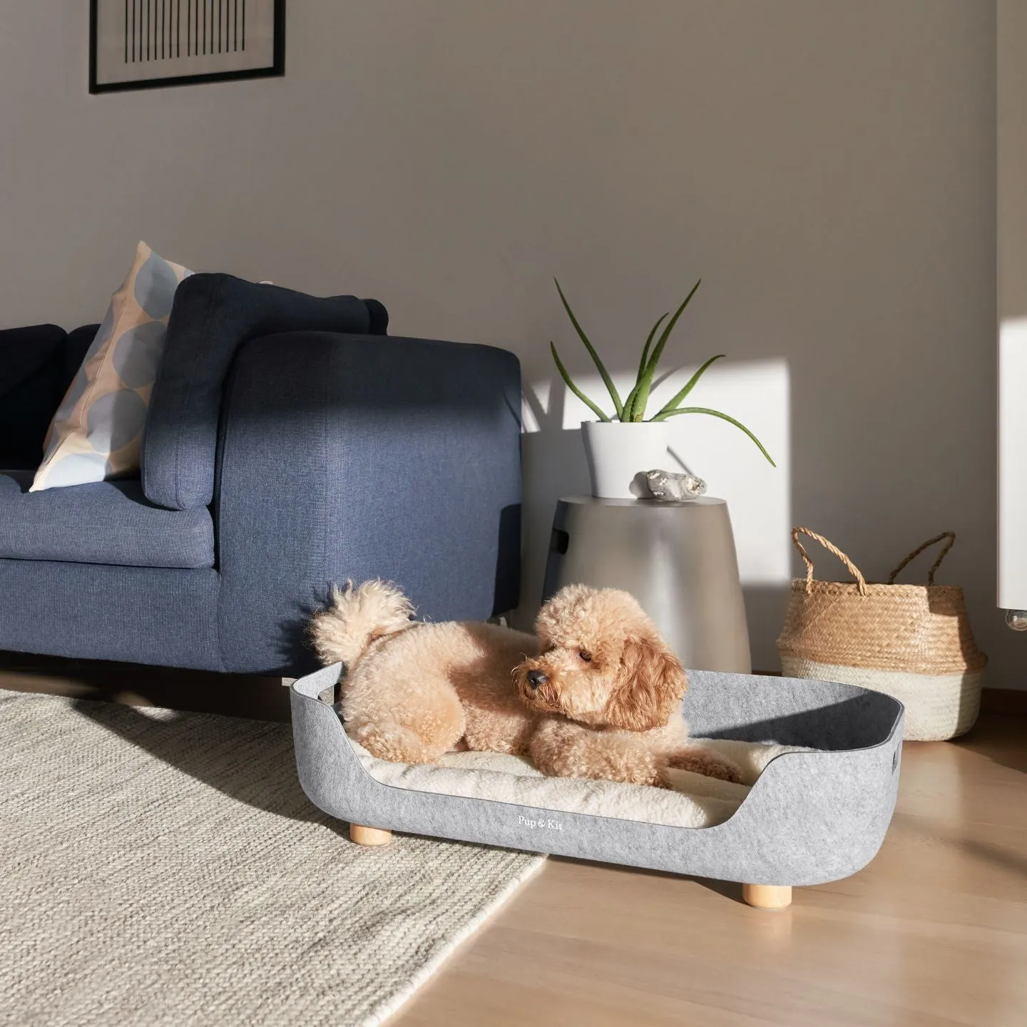 PetNest Bedside Pet Bed - Slate